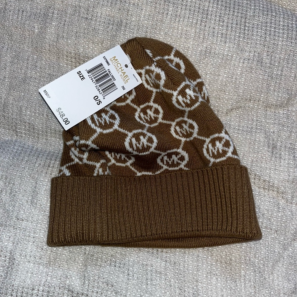 Michael Kors Beanie With Ribbed Cuff